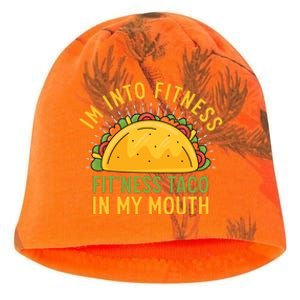 Im Into Fitness Fitness Taco In My Mouth Funny Kati - Camo Knit Beanie