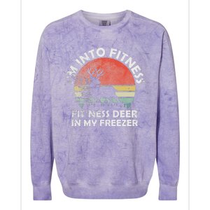 IM Into Fitness FitNess Deer In My Freezer Retro Fitness Colorblast Crewneck Sweatshirt