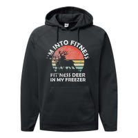 IM Into Fitness FitNess Deer In My Freezer Retro Fitness Performance Fleece Hoodie