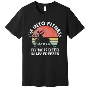 IM Into Fitness FitNess Deer In My Freezer Retro Fitness Premium T-Shirt