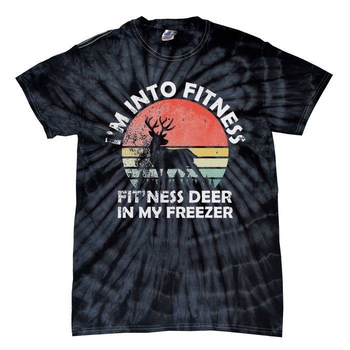 IM Into Fitness FitNess Deer In My Freezer Retro Fitness Tie-Dye T-Shirt