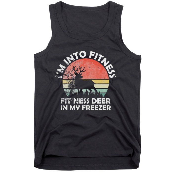 IM Into Fitness FitNess Deer In My Freezer Retro Fitness Tank Top