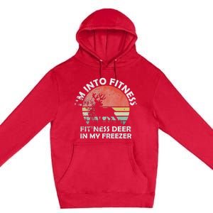 IM Into Fitness FitNess Deer In My Freezer Retro Fitness Premium Pullover Hoodie