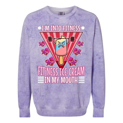 Im Into Fitness Ice Cream Great Gift Colorblast Crewneck Sweatshirt