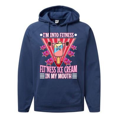 Im Into Fitness Ice Cream Great Gift Performance Fleece Hoodie