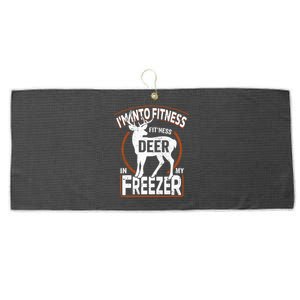 IM Into Fitness Deer Freezer Funny Dad Hunter Deer Hunting Large Microfiber Waffle Golf Towel