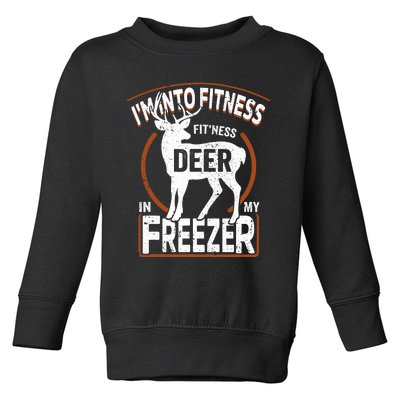 IM Into Fitness Deer Freezer Funny Dad Hunter Deer Hunting Toddler Sweatshirt