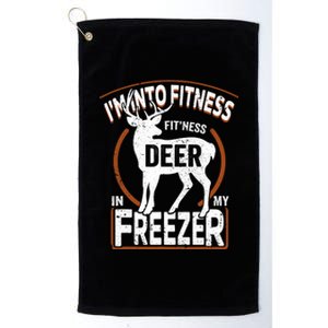 IM Into Fitness Deer Freezer Funny Dad Hunter Deer Hunting Platinum Collection Golf Towel