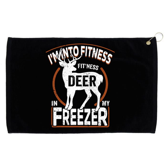 IM Into Fitness Deer Freezer Funny Dad Hunter Deer Hunting Grommeted Golf Towel