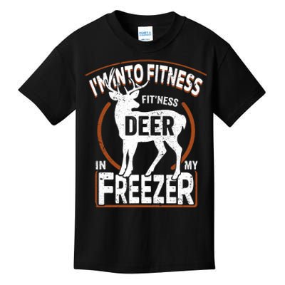 IM Into Fitness Deer Freezer Funny Dad Hunter Deer Hunting Kids T-Shirt