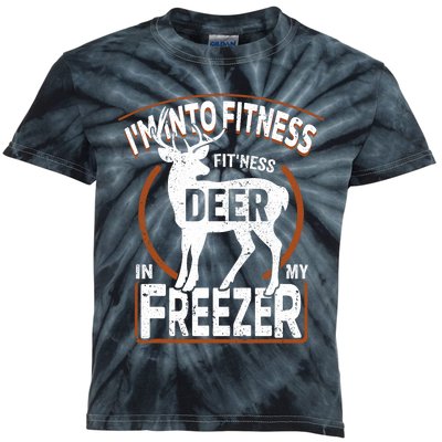 IM Into Fitness Deer Freezer Funny Dad Hunter Deer Hunting Kids Tie-Dye T-Shirt