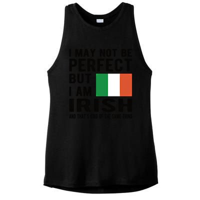 I'm Irish Flag Ireland Heritage Irish Roots Gift Ladies PosiCharge Tri-Blend Wicking Tank