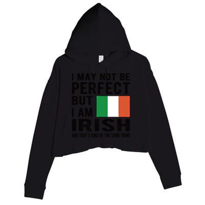 I'm Irish Flag Ireland Heritage Irish Roots Gift Crop Fleece Hoodie