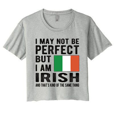 I'm Irish Flag Ireland Heritage Irish Roots Gift Women's Crop Top Tee