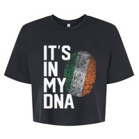 Ireland Irish Flag Heritage funny st.patrick's day Bella+Canvas Jersey Crop Tee