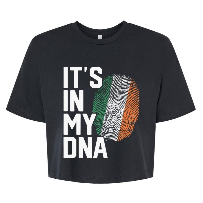 Ireland Irish Flag Heritage funny st.patrick's day Bella+Canvas Jersey Crop Tee