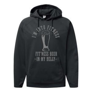 IM Into Fitness FitNess Beer In My Belly Funny Drinking Performance Fleece Hoodie