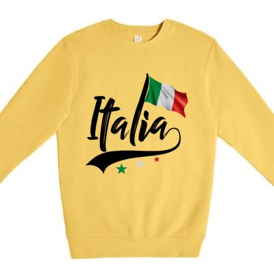 Italia Italian Flag Italy Italiano Heritage Premium Crewneck Sweatshirt