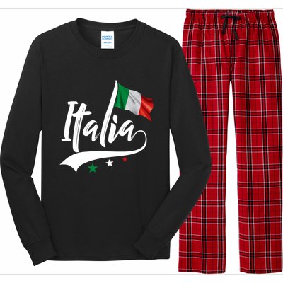 Italia Italian Flag Italy Italiano Heritage Long Sleeve Pajama Set