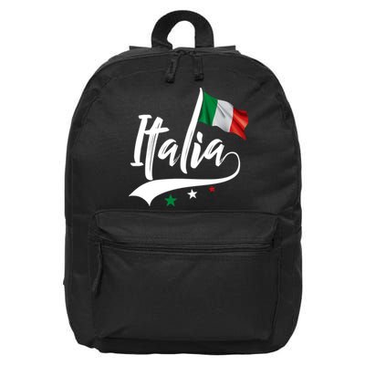 Italia Italian Flag Italy Italiano Heritage 16 in Basic Backpack