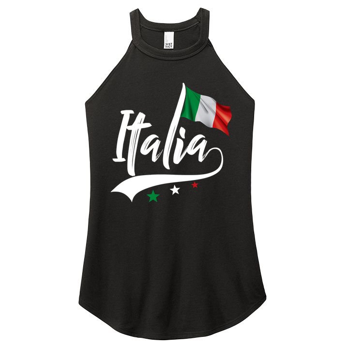Italia Italian Flag Italy Italiano Heritage Women's Perfect Tri Rocker Tank