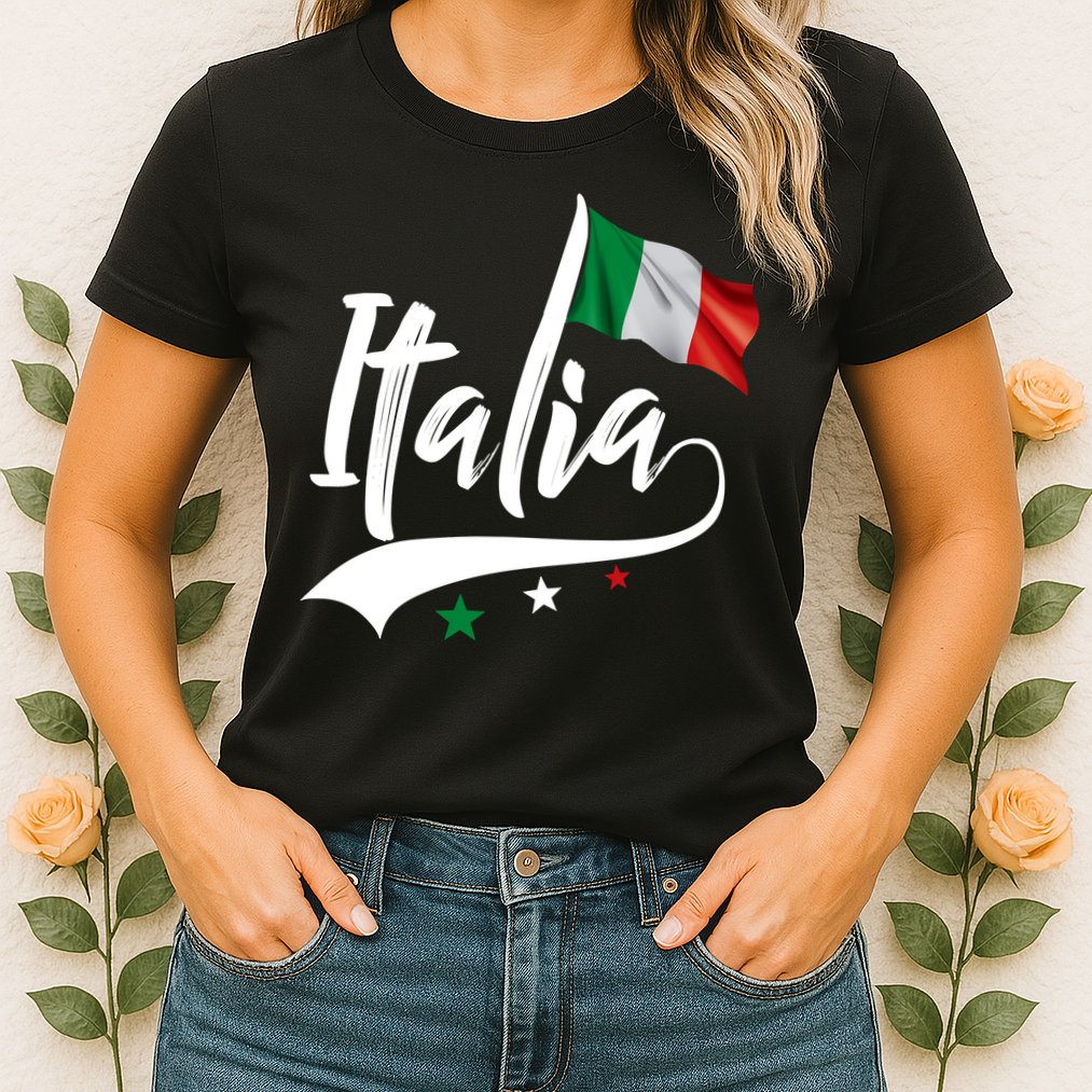 Italia Italian Flag Italy Italiano Heritage Womens T-Shirt
