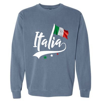 Italia Italian Flag Italy Italiano Heritage Garment-Dyed Sweatshirt