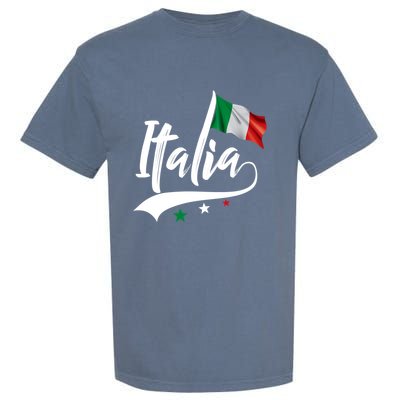 Italia Italian Flag Italy Italiano Heritage Garment-Dyed Heavyweight T-Shirt