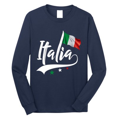 Italia Italian Flag Italy Italiano Heritage Long Sleeve Shirt