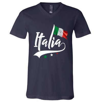 Italia Italian Flag Italy Italiano Heritage V-Neck T-Shirt