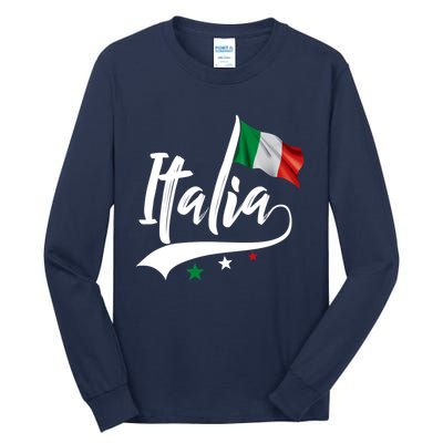 Italia Italian Flag Italy Italiano Heritage Tall Long Sleeve T-Shirt