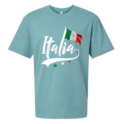 Italia Italian Flag Italy Italiano Heritage Sueded Cloud Jersey T-Shirt