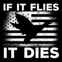 If It Flies It Dies American Flag Duck Hunter Gift 7-Panel Snapback Hat
