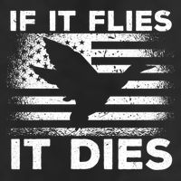 If It Flies It Dies American Flag Duck Hunter Gift Golf Towel