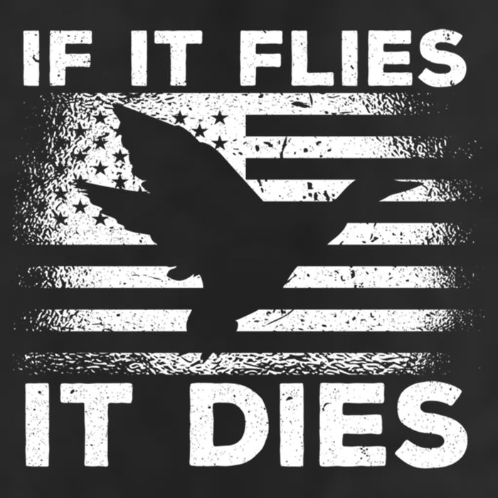 If It Flies It Dies American Flag Duck Hunter Gift Golf Towel