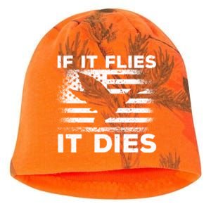 If It Flies It Dies American Flag Duck Hunter Gift Kati - Camo Knit Beanie