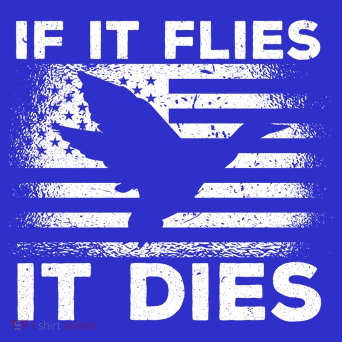 If It Flies It Dies American Flag Duck Hunter Gift Premium T-Shirt