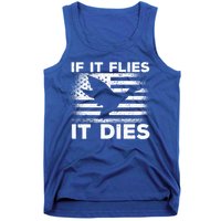 If It Flies It Dies American Flag Duck Hunter Gift Tank Top