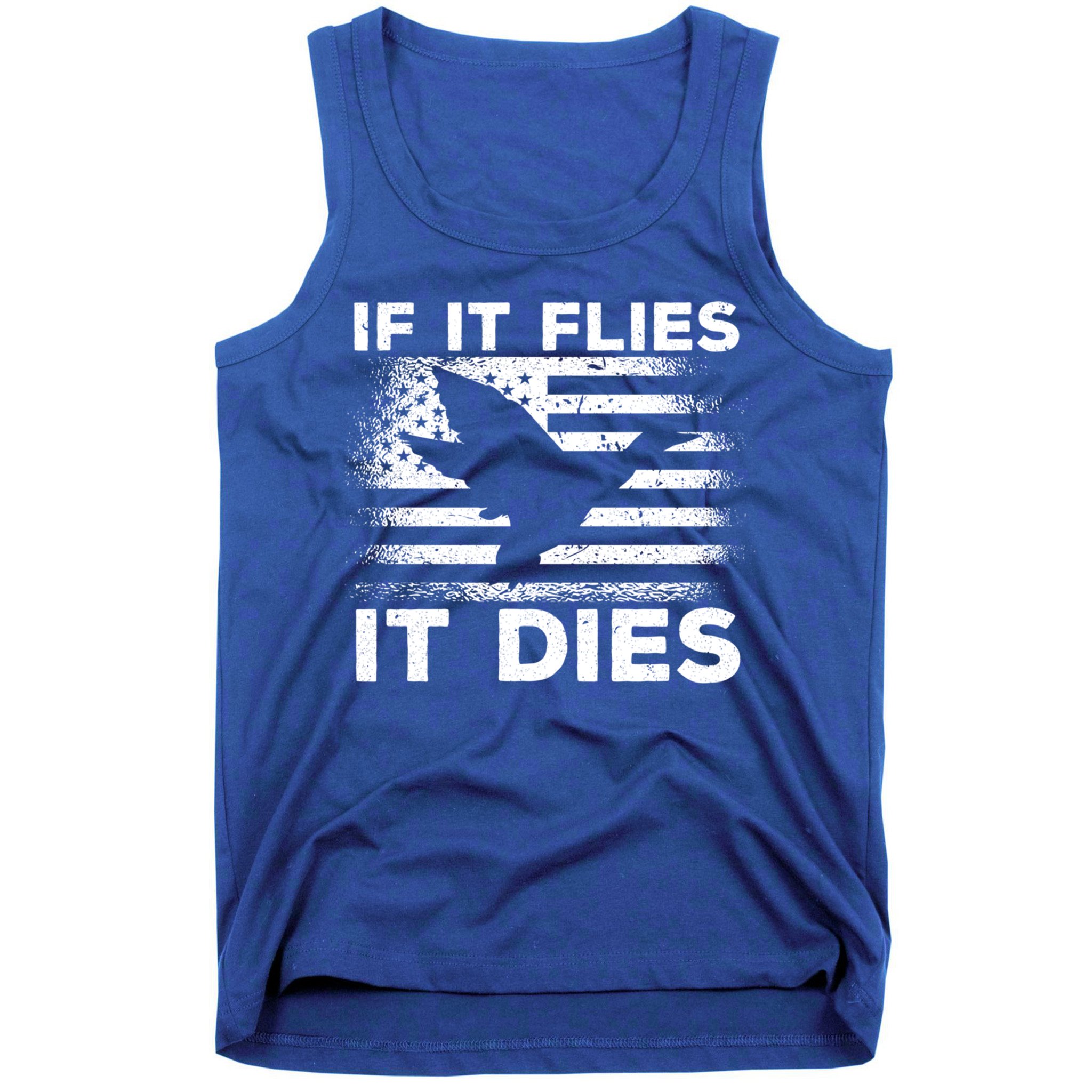 If It Flies It Dies American Flag Duck Hunter Gift Tank Top