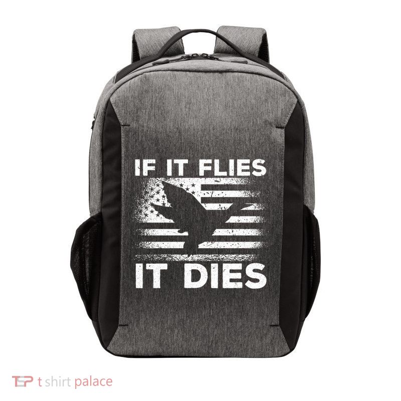 If It Flies It Dies American Flag Duck Hunter Gift Vector Backpack