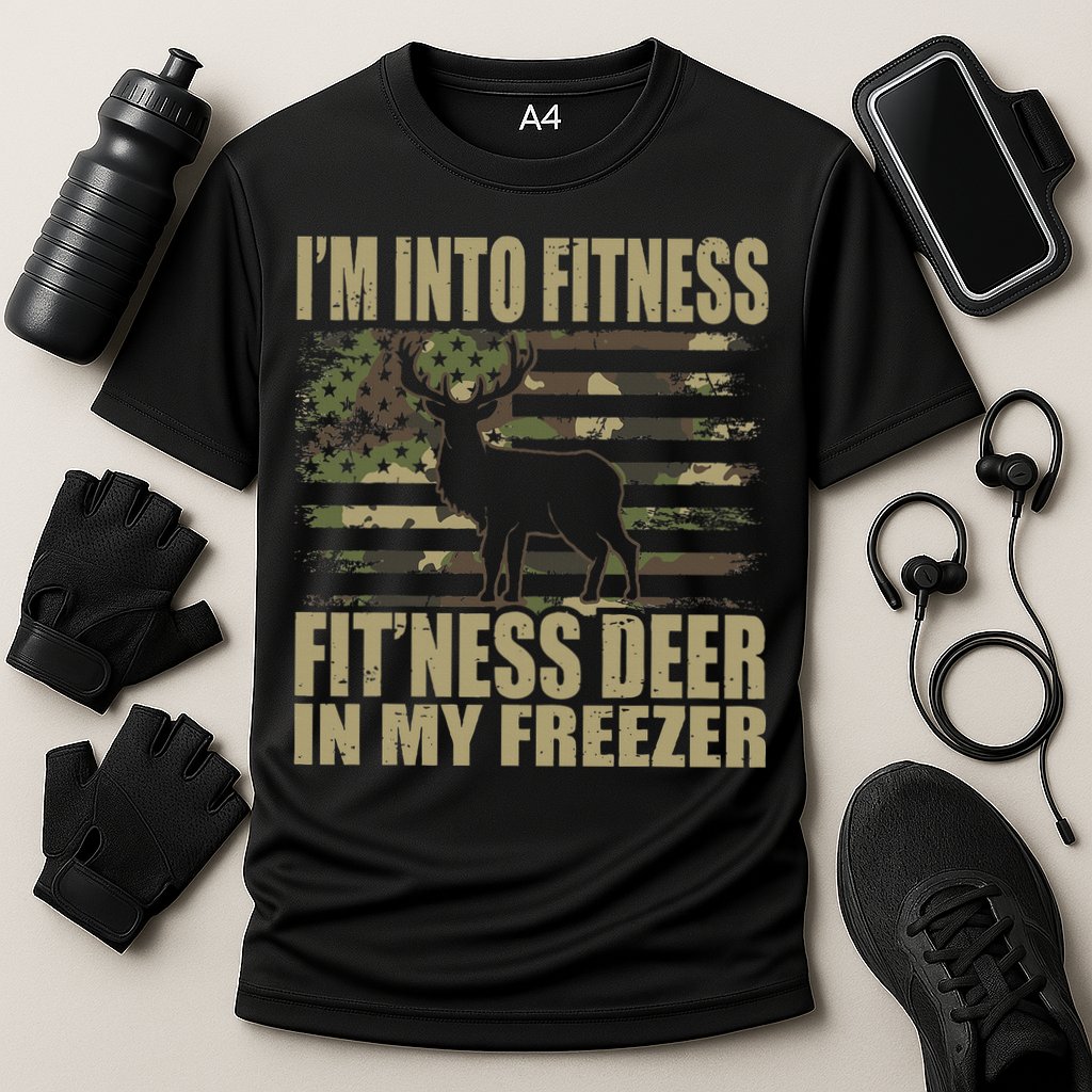 I'm Into Fitness Fit'ness Deer In My Freezer  Cooling Performance Crew T-Shirt