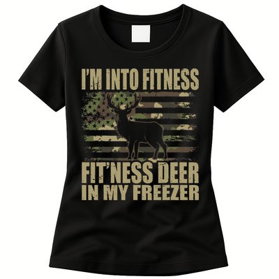 I'm Into Fitness Fit'ness Deer In My Freezer  Womens T-Shirt