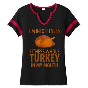 I'm Into Fitness Whole Tuckey In My Mouth Ladies Halftime Notch Neck Tee