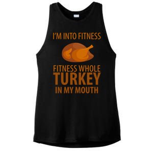 I'm Into Fitness Whole Tuckey In My Mouth Ladies PosiCharge Tri-Blend Wicking Tank