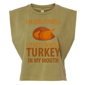 I'm Into Fitness Whole Tuckey In My Mouth Garment-Dyed Women's Muscle Tee