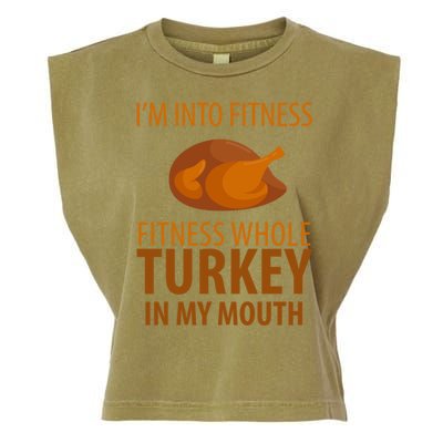 I'm Into Fitness Whole Tuckey In My Mouth Garment-Dyed Women's Muscle Tee