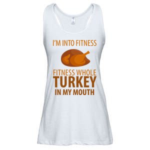 I'm Into Fitness Whole Tuckey In My Mouth Ladies Essential Flowy Tank