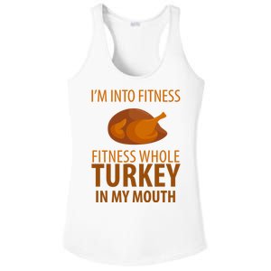 I'm Into Fitness Whole Tuckey In My Mouth Ladies PosiCharge Competitor Racerback Tank