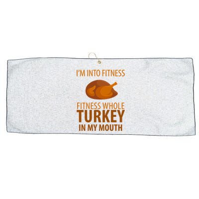 I'm Into Fitness Whole Tuckey In My Mouth Large Microfiber Waffle Golf Towel