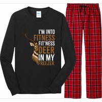 IM Into Fitness FitNess Deer In My Freezer Hunting Deer Long Sleeve Pajama Set